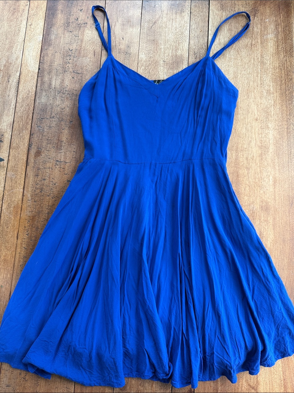 Talula Bright Cobalt Blue Spaghetti Strap Mini Dress
